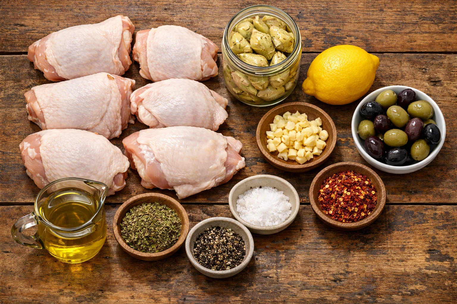 Sheet Pan Lemon Artichoke Chicken Thighs