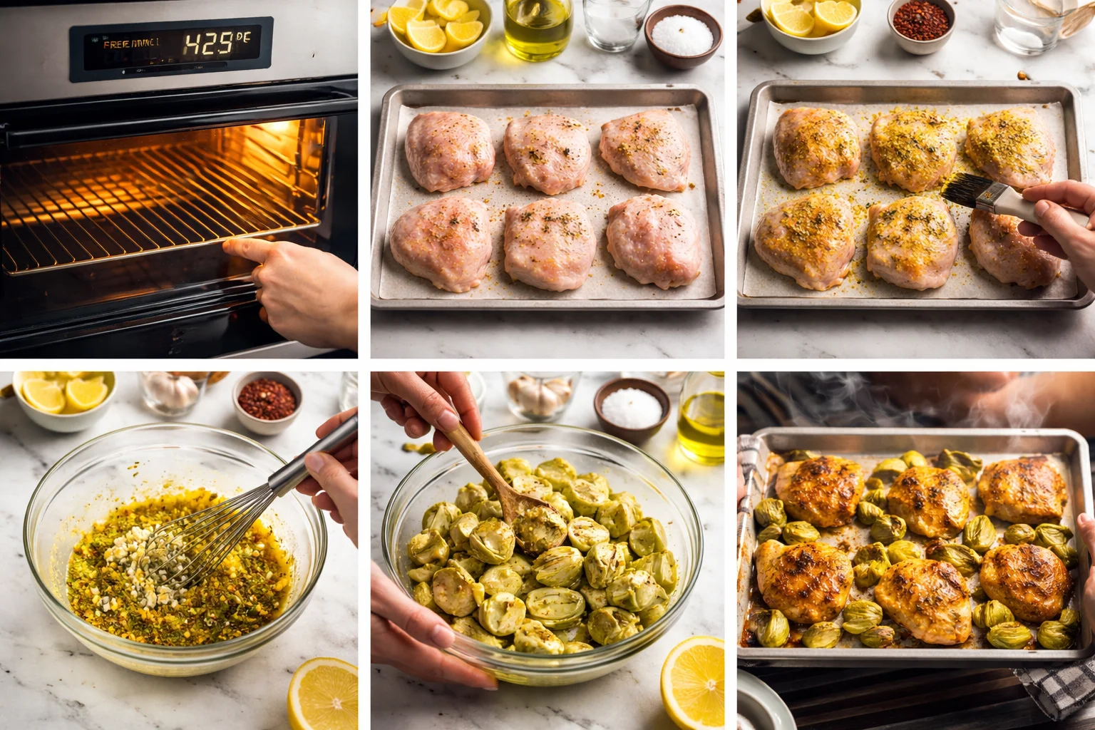 Easy Sheet Pan Lemon Artichoke Chicken Thighs for Busy Nights