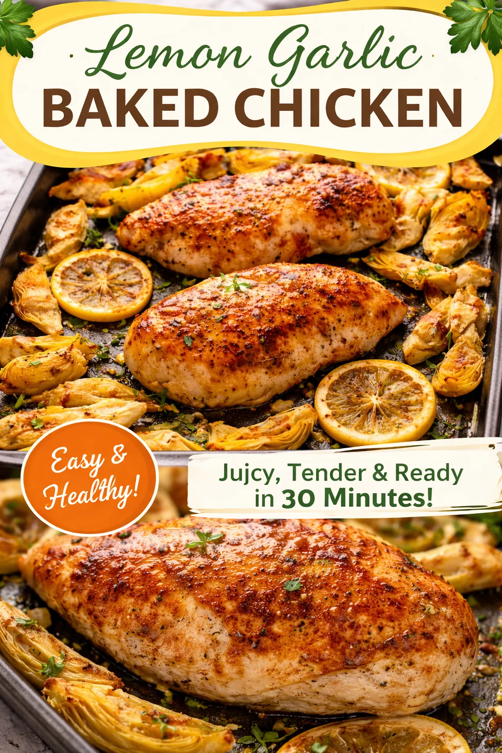 Easy Sheet Pan Lemon Artichoke Chicken Thighs for Busy Nights